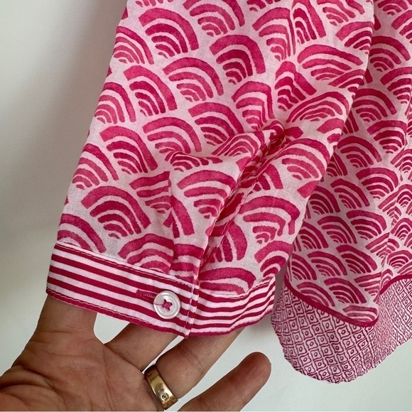 Talbots tunic with 3/4  length sleeves, 1/2 button front, 💯 cotton - Picture 9 of 11